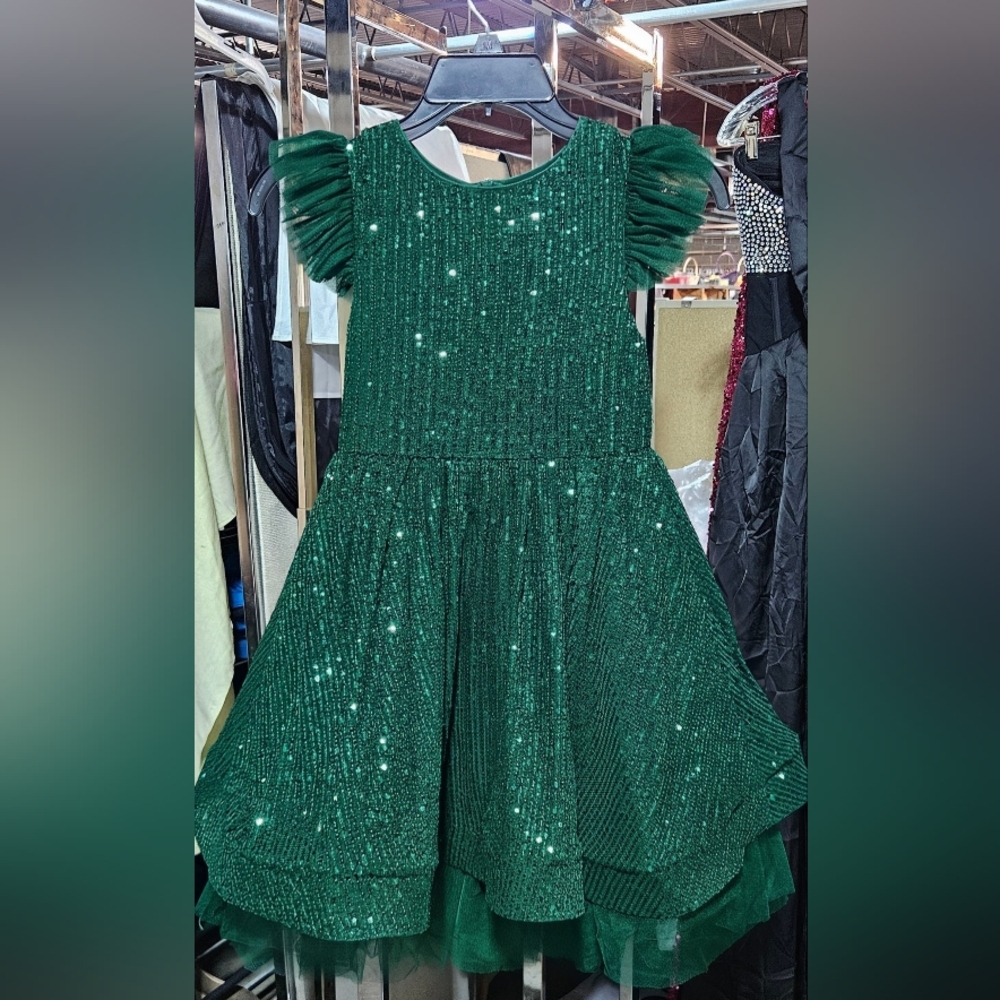 Elegant Green Kids Dress